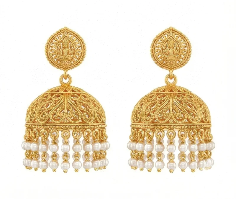 Jhumka with Pearls
