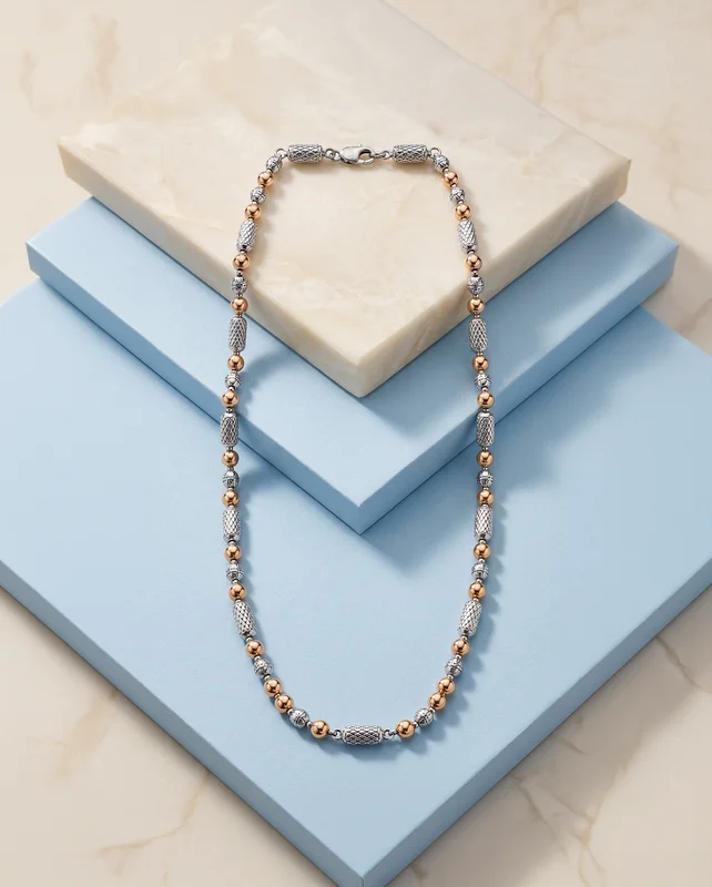 Dual-Tone Textured Bead Chain